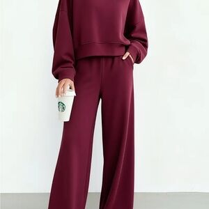 Women's Burgundy Pantsuit